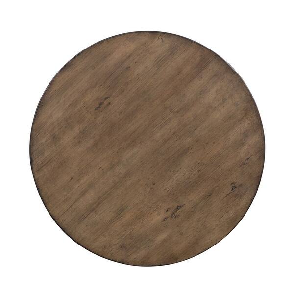 Shop The Gray Barn Flying Hooves Brown And White Paint Round End Table On Sale Overstock 25730325