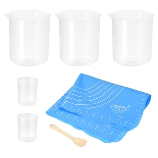 5 Pack 100ml 500ml PP Graduated Beaker Clear w Spoon & Silicone Mat - Bed  Bath & Beyond - 35772140