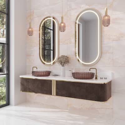 Apollo tile 24" x 48" Splendor Lappato Crepe Pink Porcelain Tile (15.5 sq ft/case) - 2 Pack