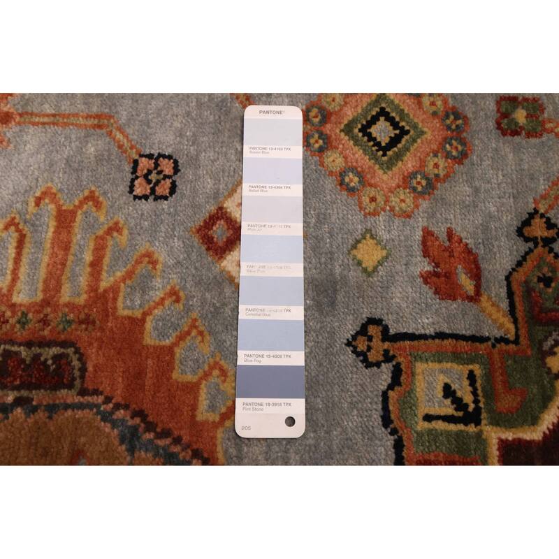 ECARPETGALLERY Hand-knotted Jules Sultane Light Denim Blue Wool Rug - 5'8 x 8'11