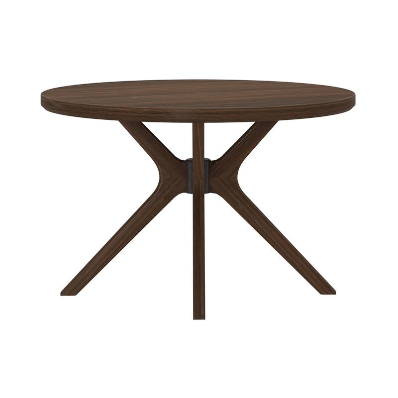 47" Round Cross Leg Verso Dining Table for 4