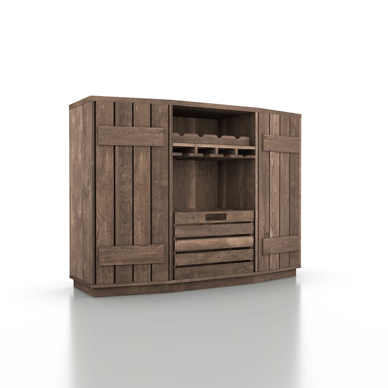 Furniture of America Lath Rustic 6-shelf Server