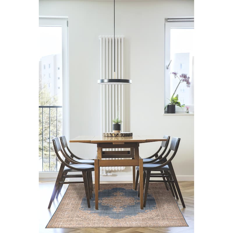 ECARPETGALLERY Hand-knotted Antalya Vintage Sky Blue Wool Rug - 8'5 x 11'1