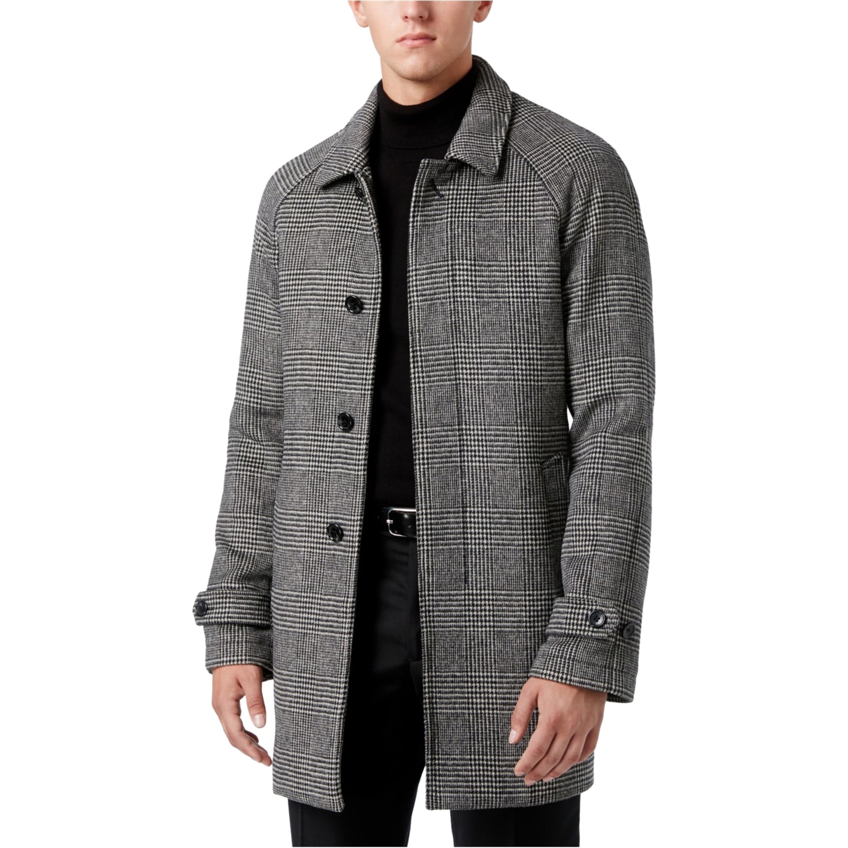 plaid grey coat