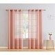 preview thumbnail 116 of 117, HLC.me 2 Piece Semi Sheer Voile Window Curtain Drapes Grommet Top Panels Bedroom, Living Room - Set of 2 panels