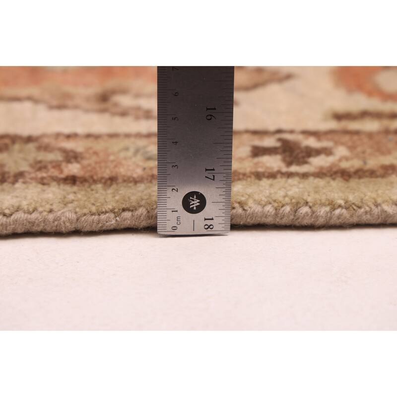 ECARPETGALLERY Hand-knotted Modern Oushak Khaki Wool Rug - 8'1 x 10'3