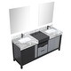 preview thumbnail 9 of 157, Lexora Zilara Bathroom Vanity Complete Set in Black and Grey with Faucet