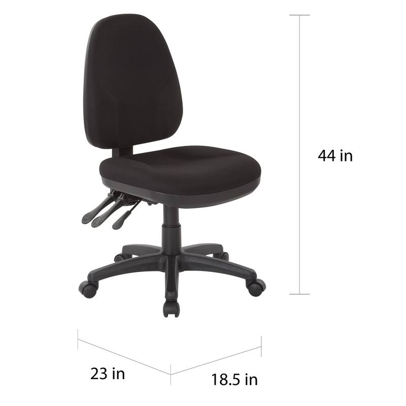 Dual-function Upholstered Cushioned Ergonomic Task Chair