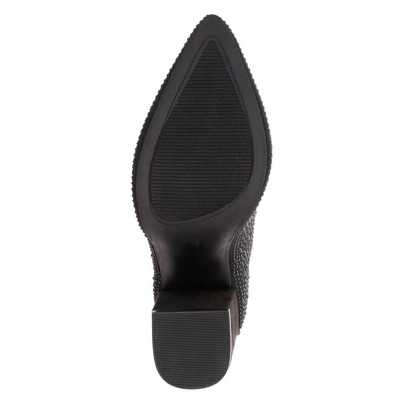 MIA Magdalena Rhinestone Stretch-Knit Sock Bootie