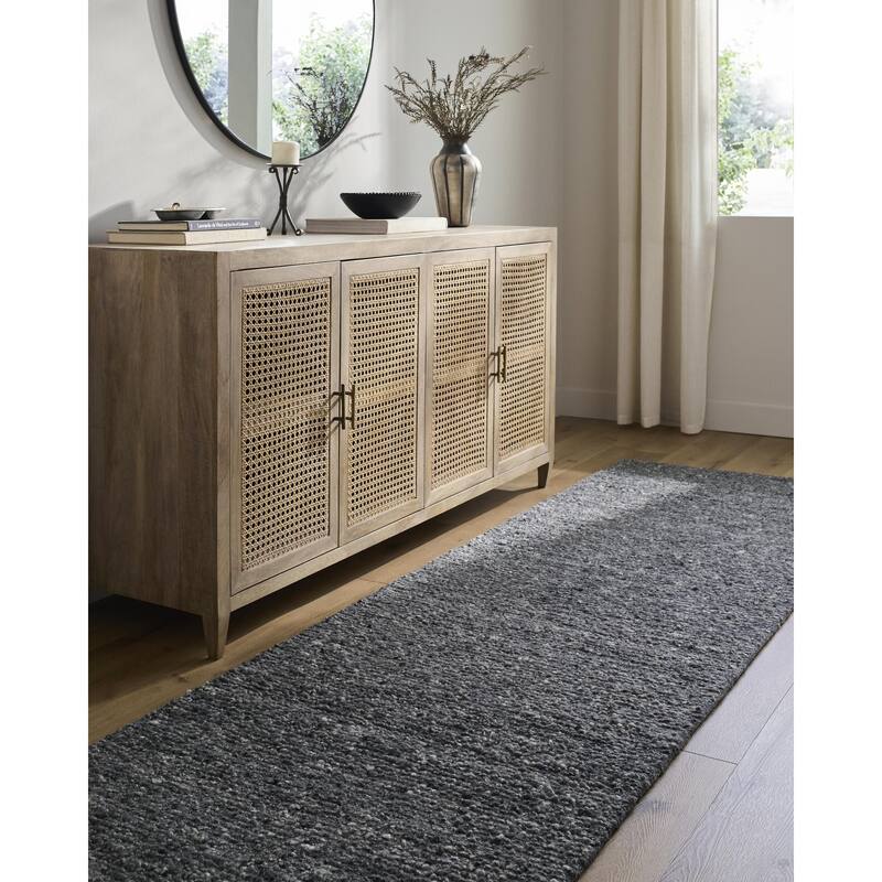 Livabliss Farmhouse Passion Solid Area Rug - 2' x 3' - Charcoal - Rectangle