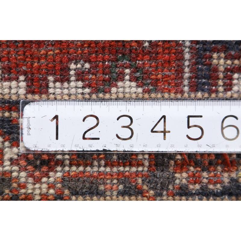 Hand Knotted Oriental 100% Wool Carpet Traditional Medallion Beige & Ivories Heriz (serapi) Area Rug - 3' 0'' X 2' 0''