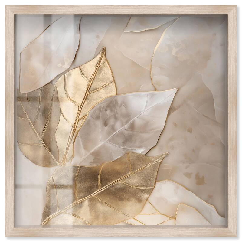 Golden Boughs Shadowbox by Art Remedy - Natural - 24" x 24"