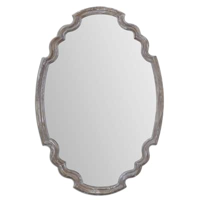 Uttermost Ludovica Oval Graceful Rustic Contemporary Large Wall Mirror