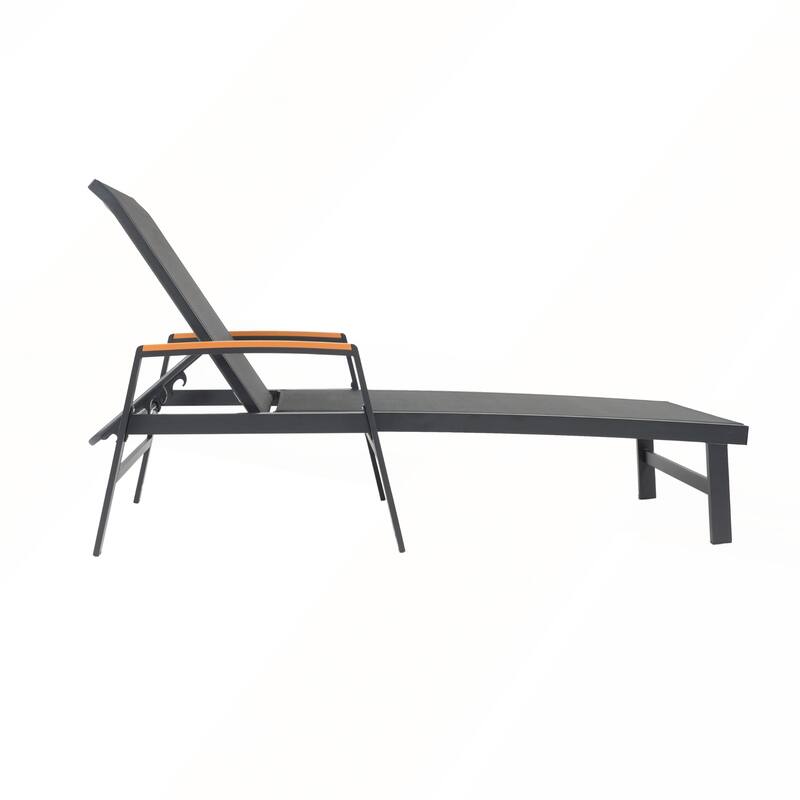Aluminum Frame Mesh Seating Adjustable Chaise Lounge