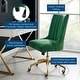preview thumbnail 37 of 52, Empower Channel Tufted Performance Velvet Office Chair in Gold Teal
