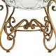 preview thumbnail 14 of 15, Clear Glass Kitchen Serving Bowl with Gold Metal Scroll Base