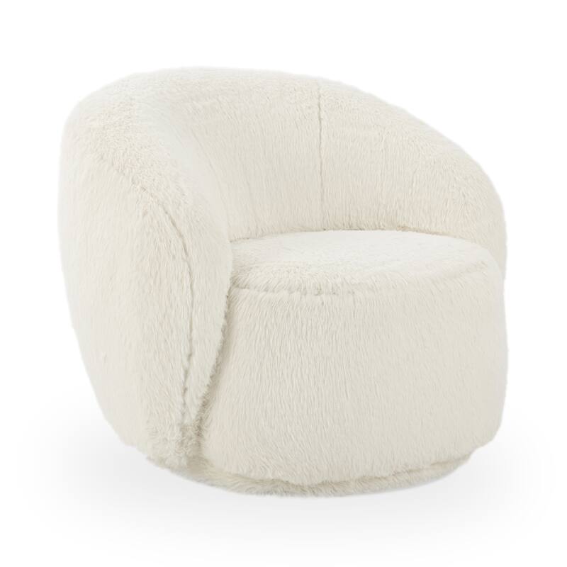 Classic Home Adley Plush Swivel Accent Chair
