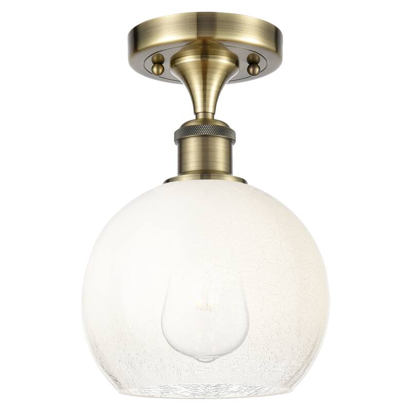 Innovations Lighting Endless Possibilities Ballston - Brookhaven Globe - 1 Light 8" Semi-Flush Mount