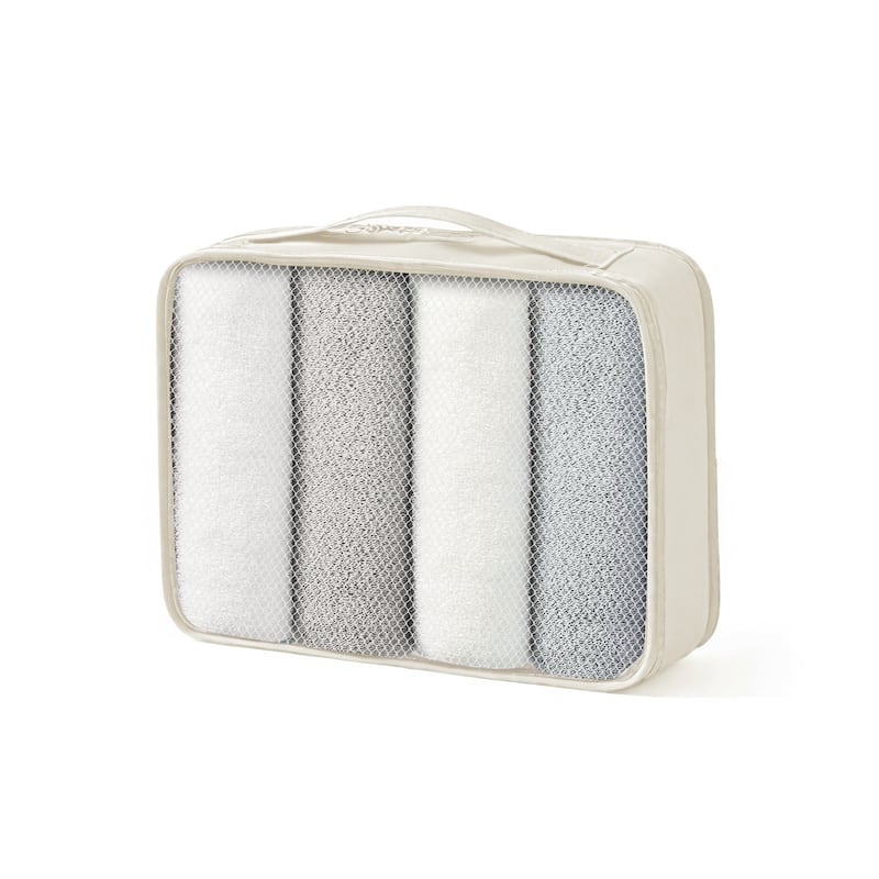 24" ABS Lightweight Hardshell Expandable Luggage with Spinner Wheels, TSA Lock and 2 Packing Cubes, for Travel