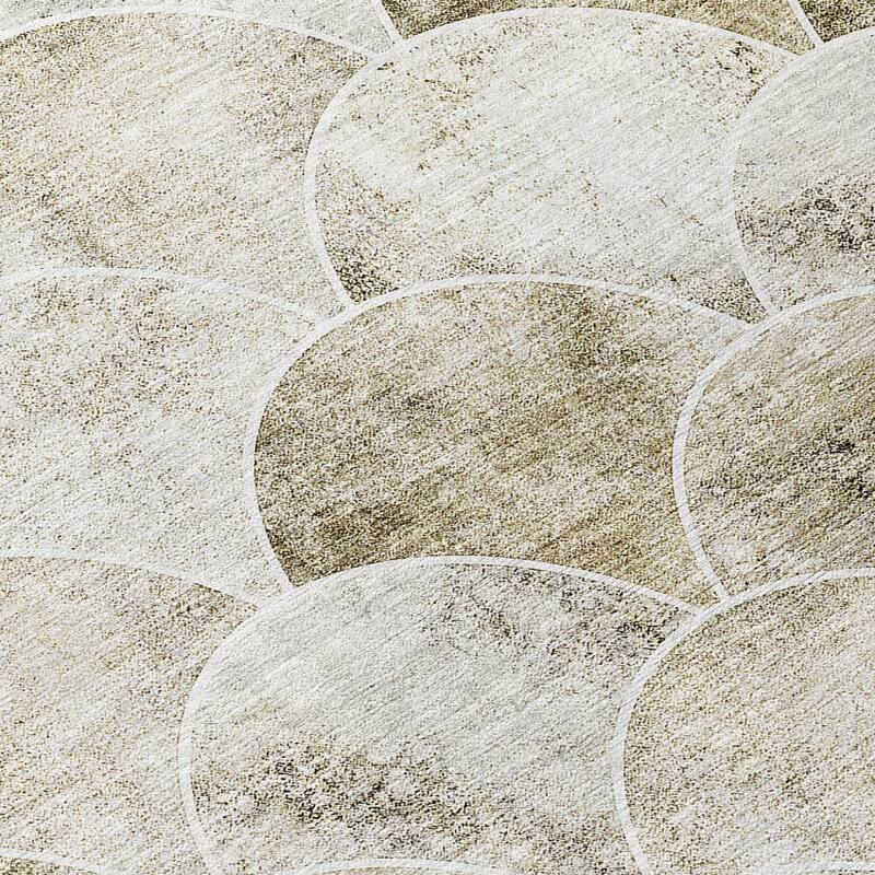 HomeRoots Abstract Transitional Rectangle Outdoor Rug