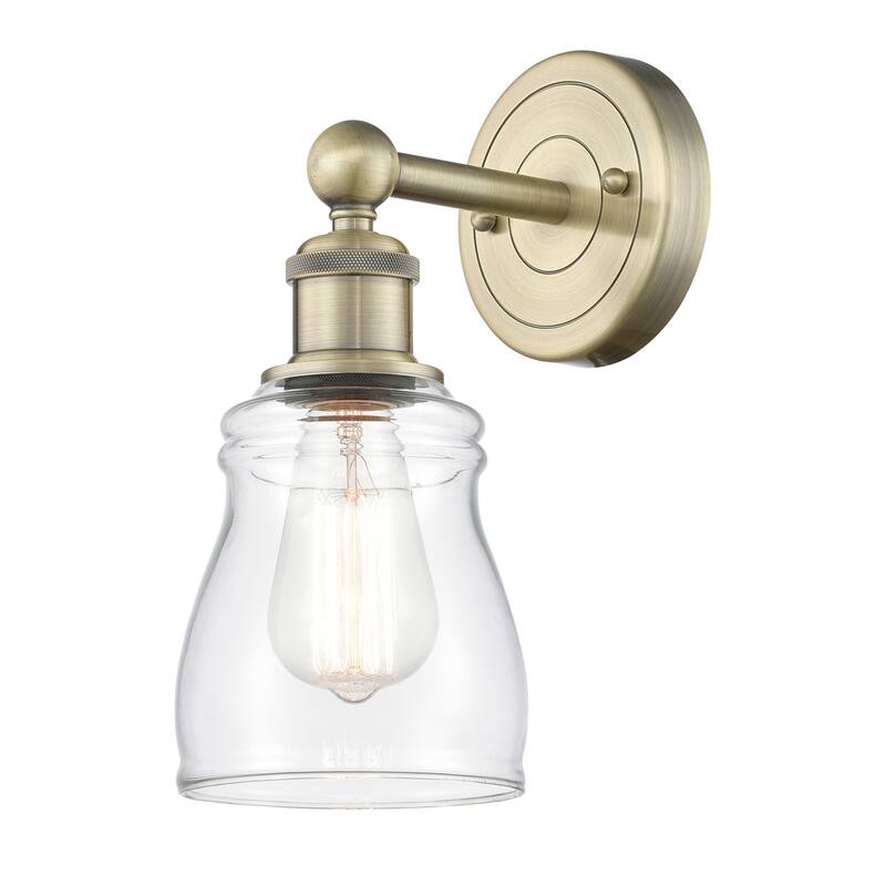 Innovations Lighting 616-1W-12-5 Ellery Sconce Ellery 12" Tall Wall - Antique Brass / Clear