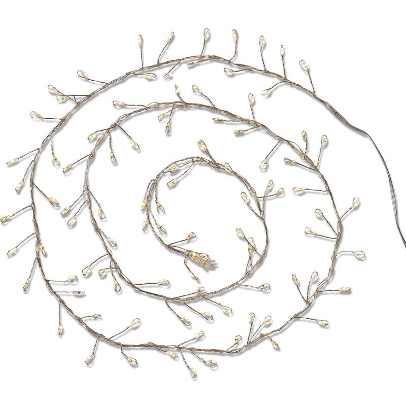 Gold Fairy String Lights - LED Indoor Decorative Lighting for Christmas - 72" Long, 1.5" High, Plastic