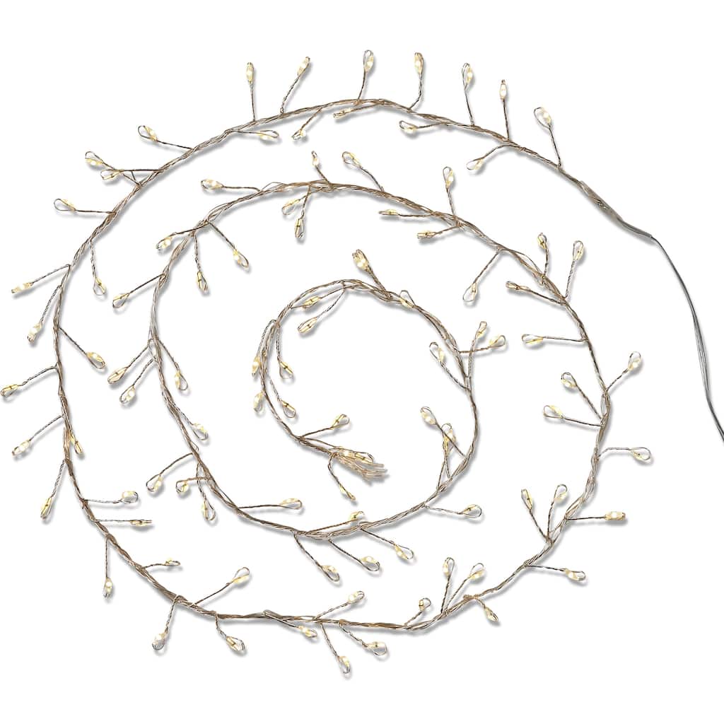 Gold Fairy String Lights - LED Indoor Decorative Lighting for Christmas - 72" Long, 1.5" High, Plastic