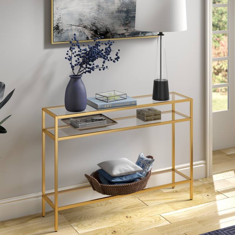 Siviline Console Table - Brass - 42"