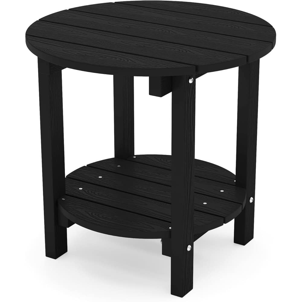 WINSOON All Weather HIPS Outdoor Side Table,Round Table