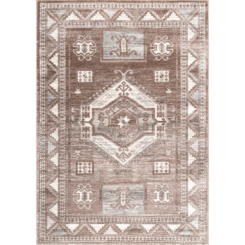 Nuloom Transitional Vintage Ella Ornamental Pyramid Tribal Area Rug