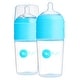 preview thumbnail 1 of 4, PopYum 9 oz Anti-Colic Formula Making Baby Bottle 2-Pack - Blue