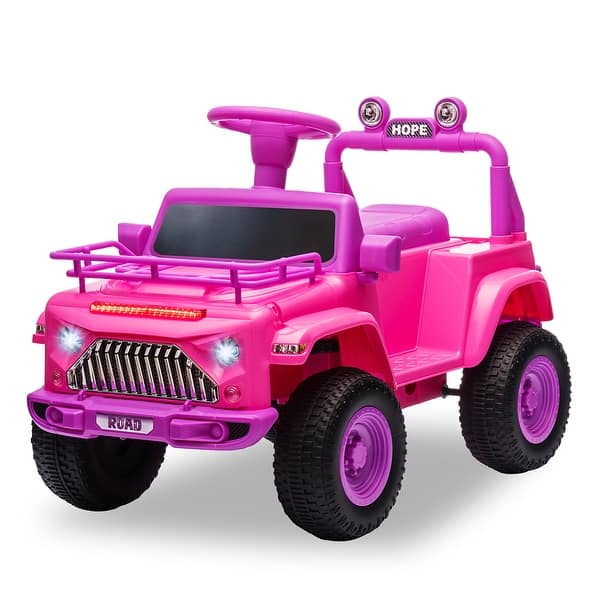 slide 2 of 21, 6V Ride On Car with Music and LED Light for Aged 3-6 Years Pink