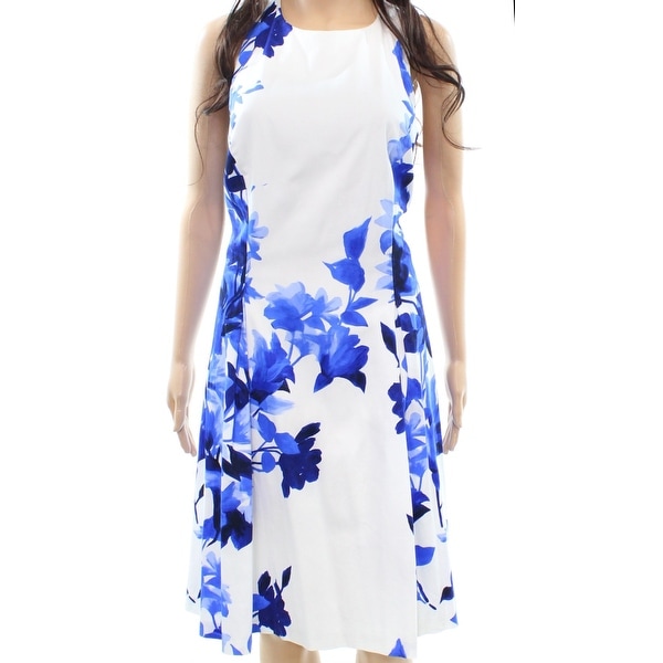 white floral sheath dress