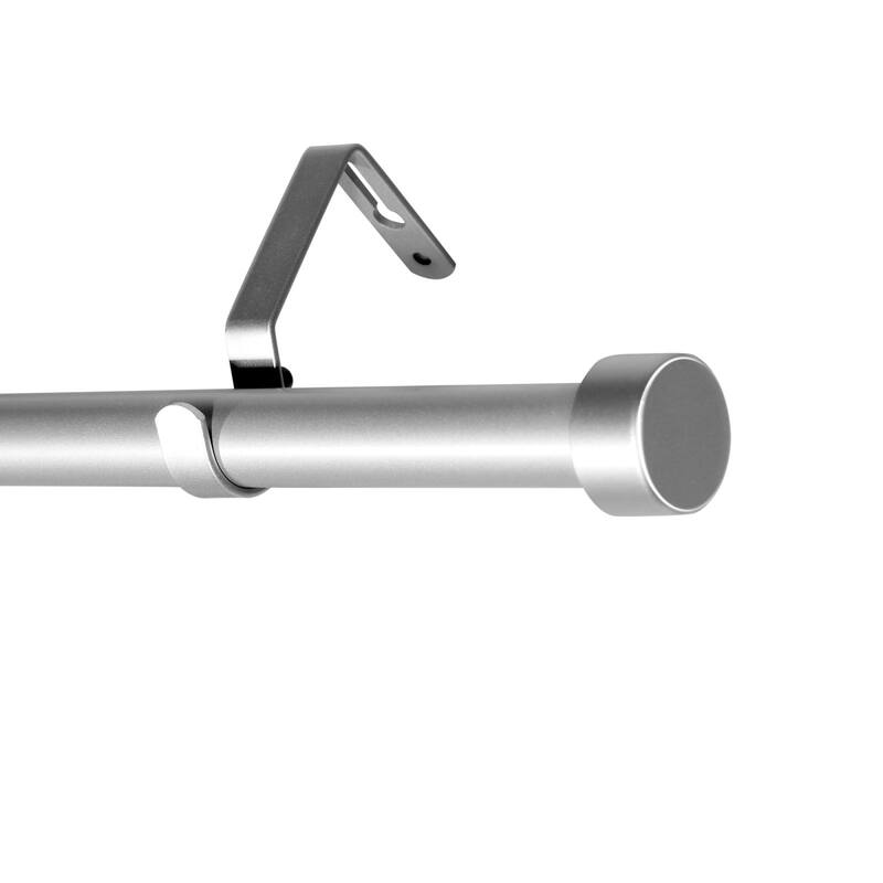 Adjustable Window Curtain Rod with Ball End Cap Finials - Silver/Gold/Black - Brushed Nickel - 05s 88-132