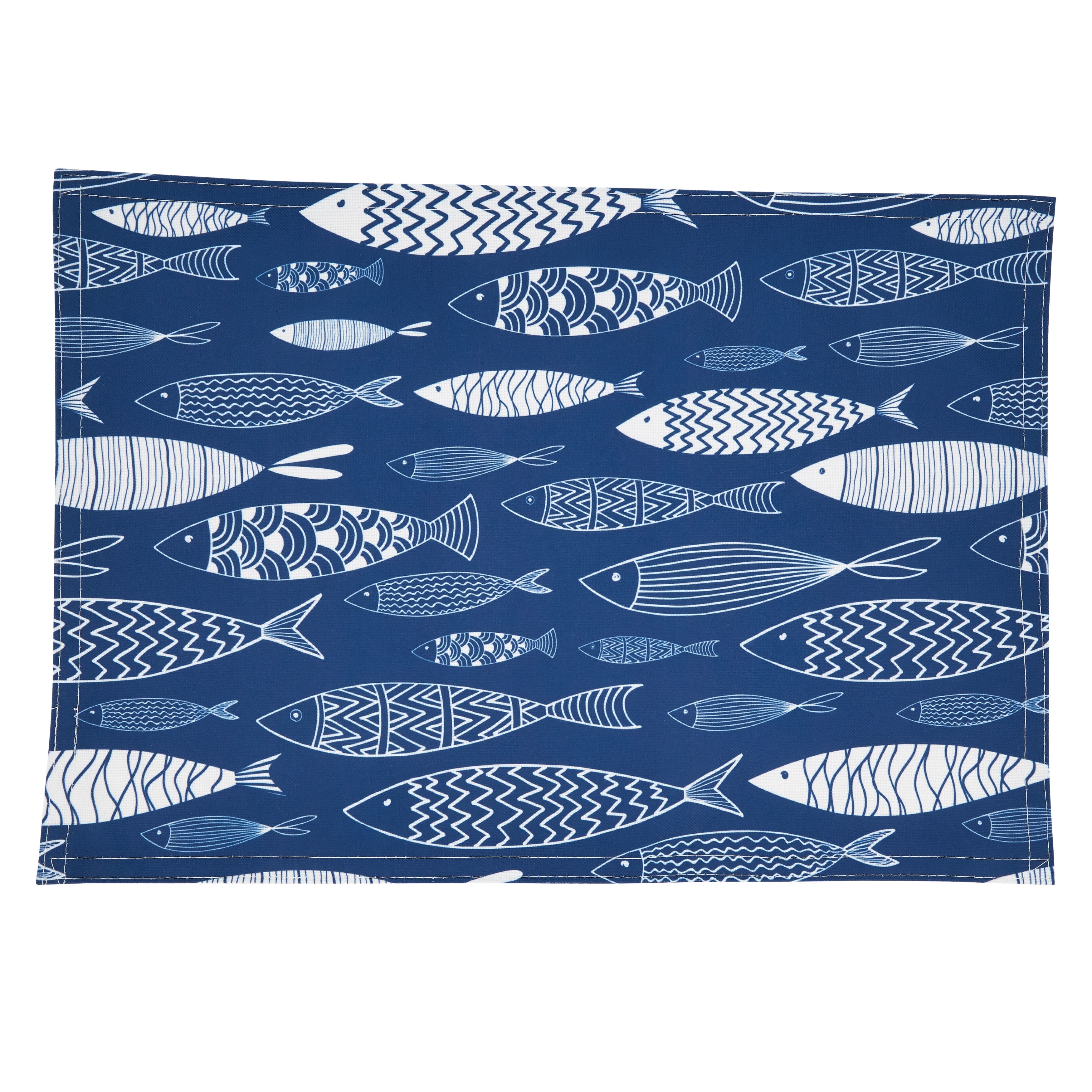 Saro Lifestyle Fish Design Table Mats (Set of 4) - 14"x20"