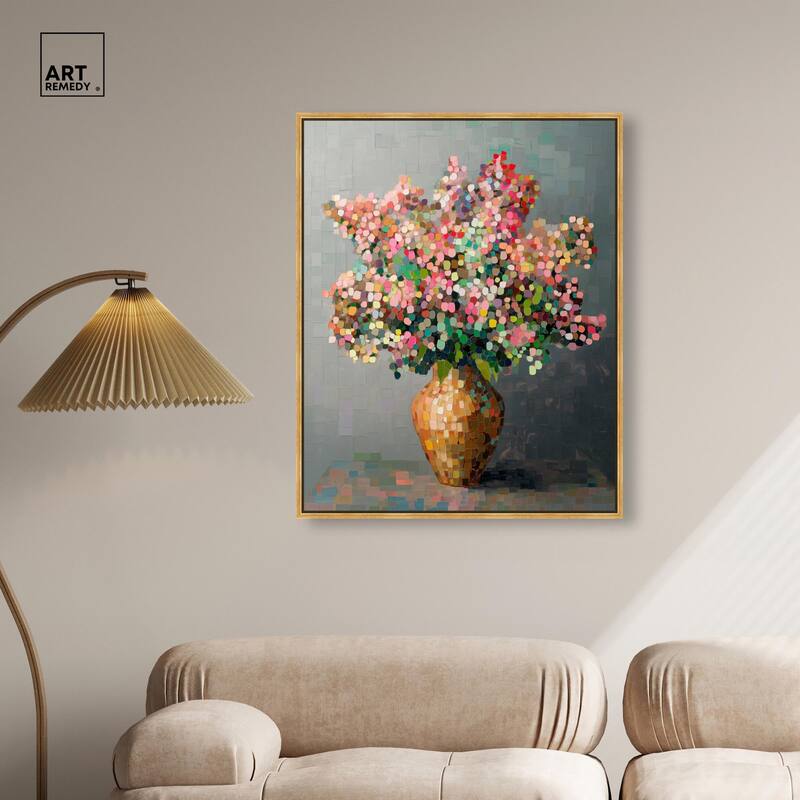 Pixel Bloom II Canvas by Art Remedy