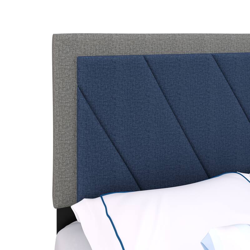 Boyd Sleep Diagonal Linen Upholstered Bed Frame