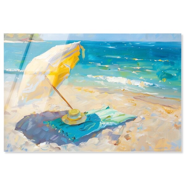 Morning Beach View Coastal Acrylic Glass Wall Art by Art Remedy