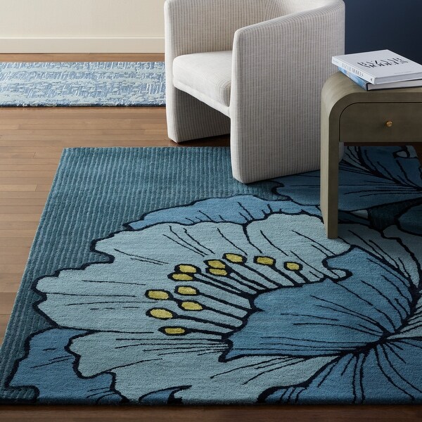 NICOLE MILLER NEW YORK Flora Grandeur Bloom Handcrafted Wool Area