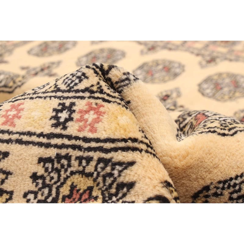 ECARPETGALLERY Hand-knotted Peshawar Bokhara Beige Wool Rug - 4'7 x 6'7