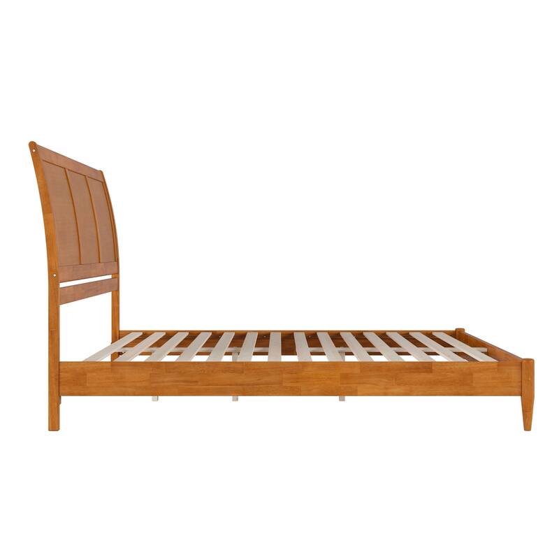 Valencia Solid Wood Low Profile Sleigh Platform Bed