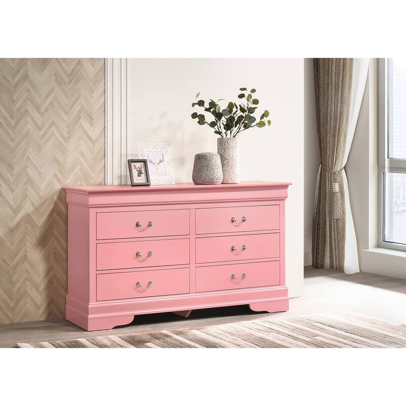 Louis Phillipe 2 6-Drawer Dresser