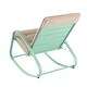 preview thumbnail 2 of 18, Patio Rocking Chair Padded Steel Rocker Chair