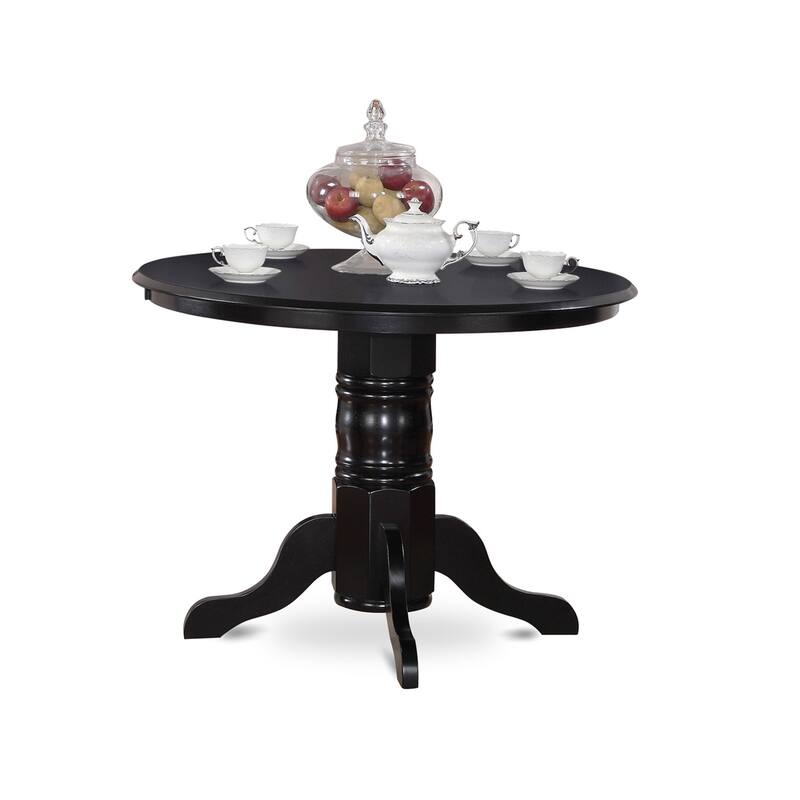 Round Dinette Set for 4 - Kitchen Table with Chairs - Solid Wood Dining Table Set