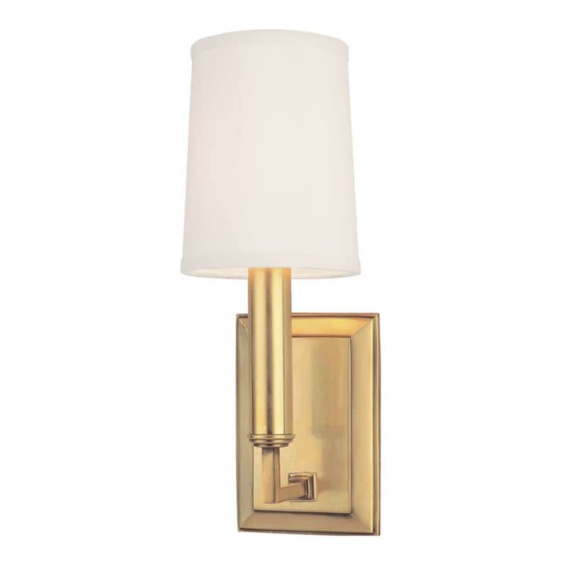 Hudson Valley Lighting Clinton Single Light 12" Tall Wall Sconce - Aged Brass