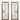 SartoDoors Planum 2102 | Closet Door Double Barn Door | Solid Wood w/ Glass | 18x80, Oak Bedroom Door Bathroom Door Pantry Door