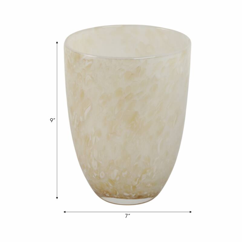 Glass Decorative Vase Textured Handcrafted Sculptural Statement Style