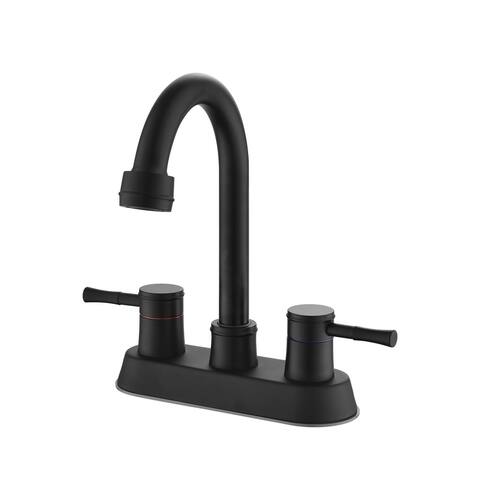 4 Inch 2 Handle Centerset Lead-Free Bathroom Faucet