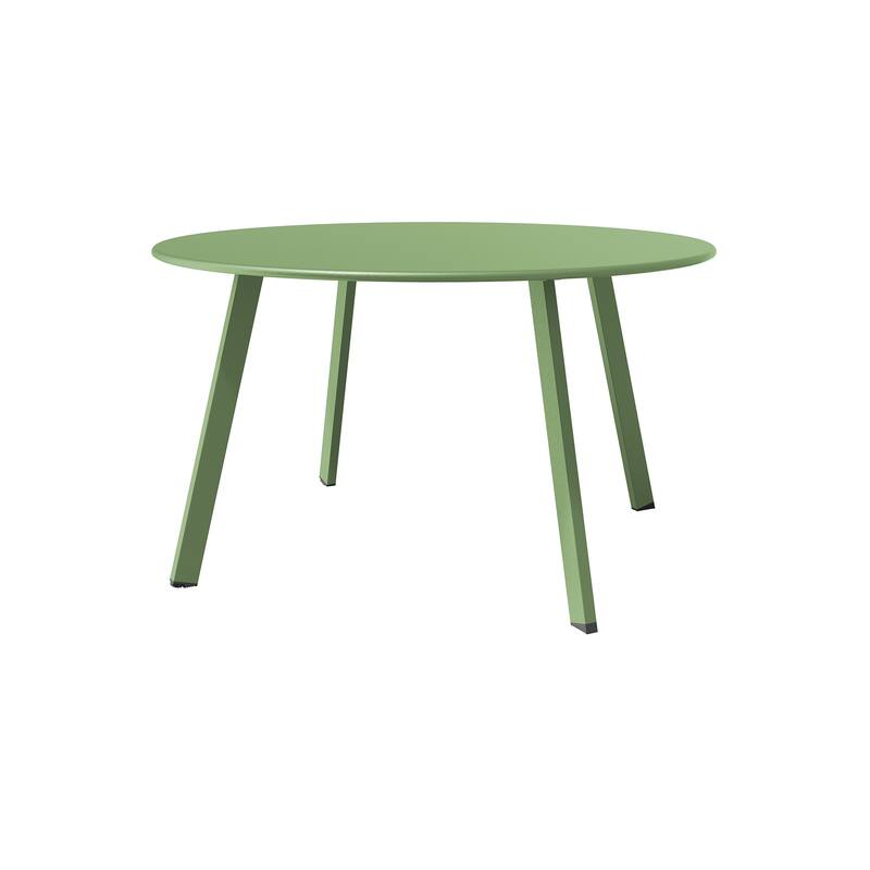 Clihome Patio Round Metal Coffee Table, Outdoor Side Table
