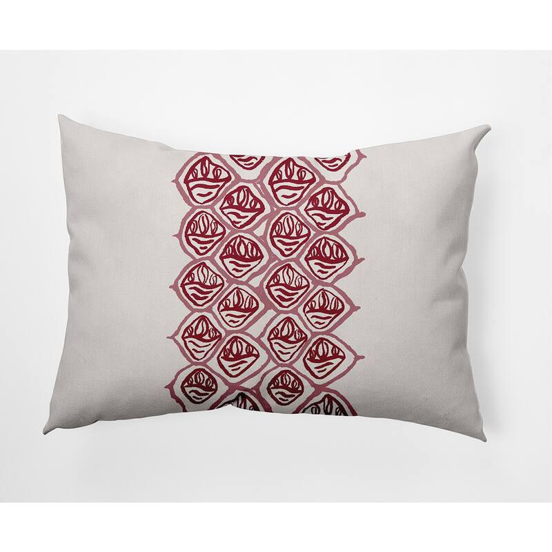 Reverse Stack Outdoor Pillow - Red - 14" x 20"
